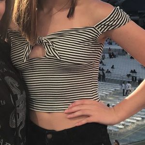 striped crop top